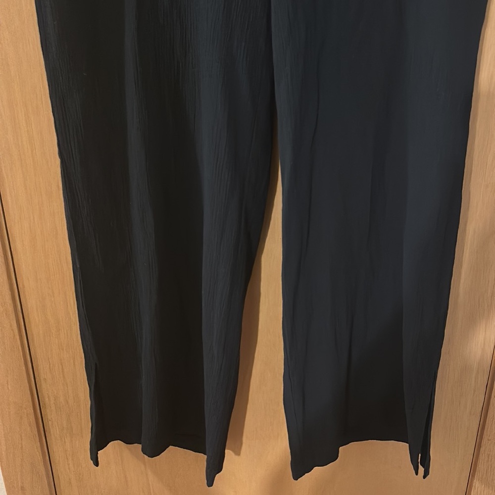 NYDJ Women’s Gauze Wide Leg Pull On Ankle Pants New Black Size 10 - Picture 4 of 12